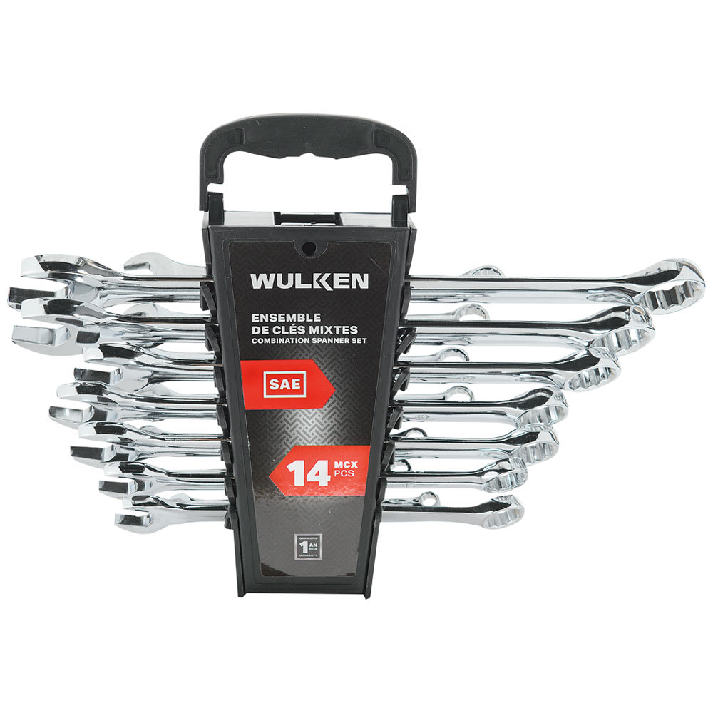Ensemble de 14 clés mixtes SAE WULKEN