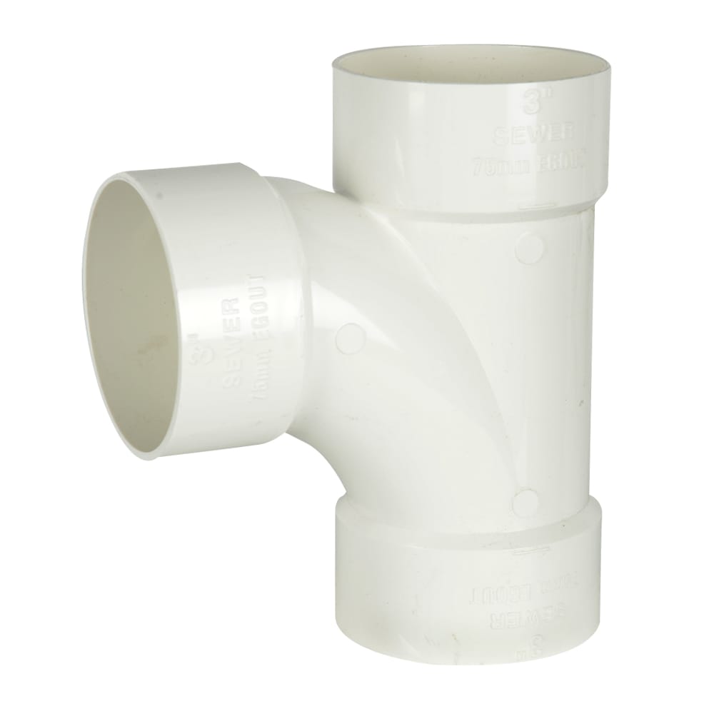 Té-y PVC/BNQ 3 po (F x F x F)