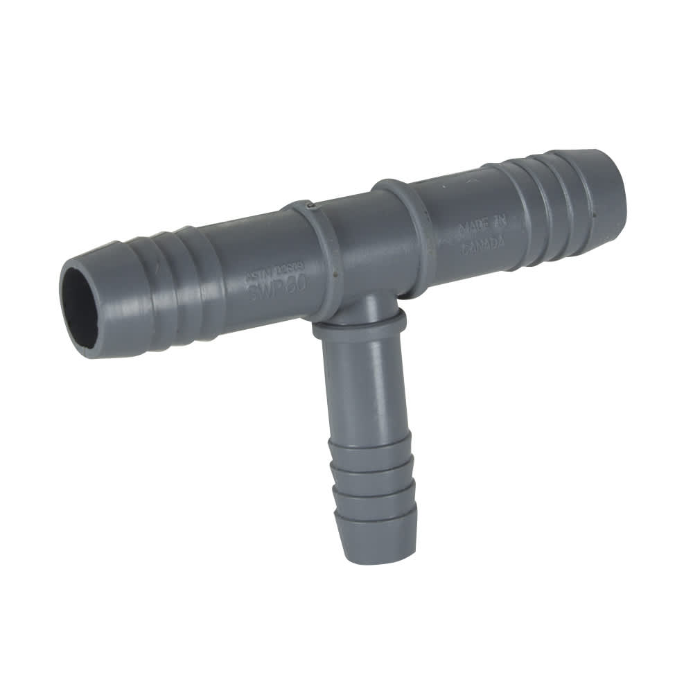 Polyethylene Insert Tee (M x M x M) 3/4 in. X 3/4 in. X 1/2 in.