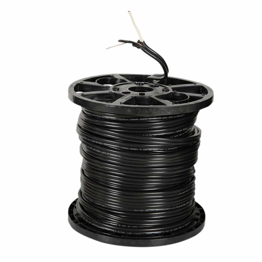 Fil électrique d'extérieur NMWU 10/2 noir vrac