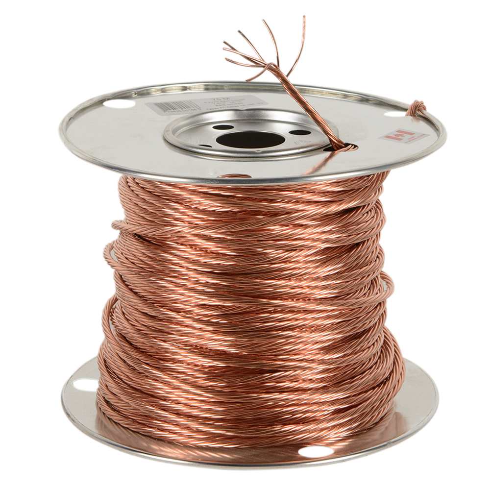 Fil électrique de mise à la terre AWG n° 6 cuivre vrac