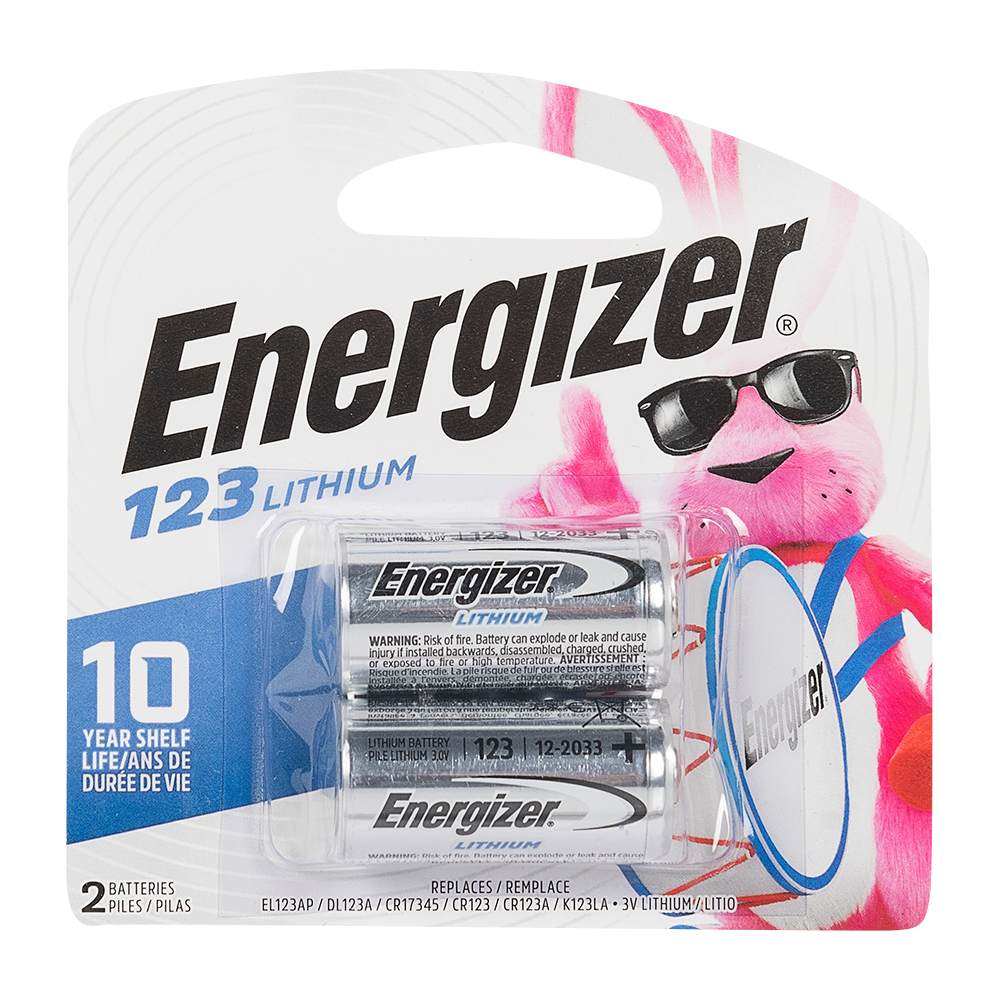 Piles Energizer 123, 3 V Pqt/2
