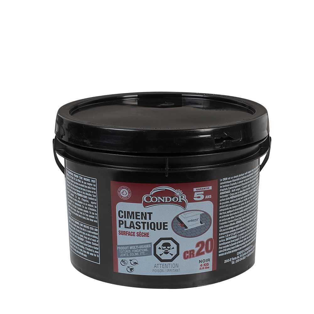 Ciment plastique noir 4 kg