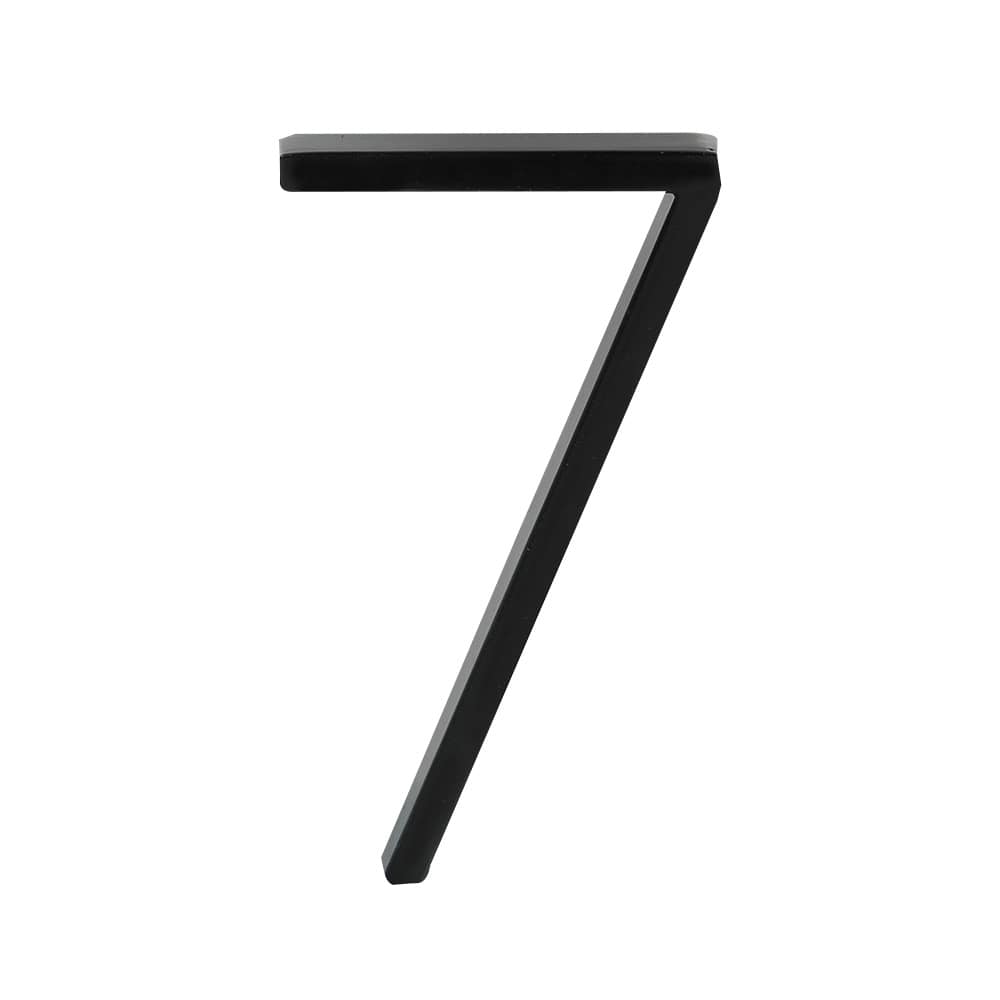 Chiffre 7 Distinction en zinc noir 5 po