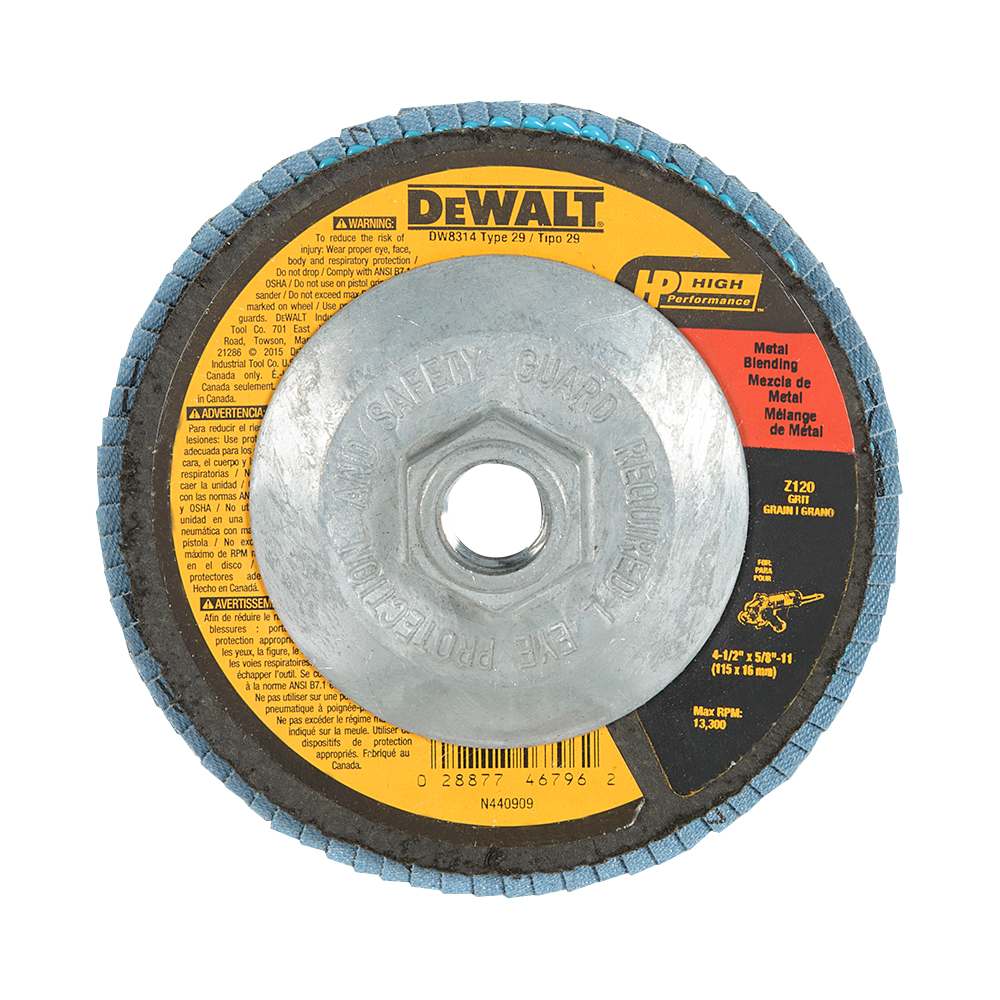 Disque à sabler pour rectifieuse HP n° 120, 4 1/2 po DEWALT
