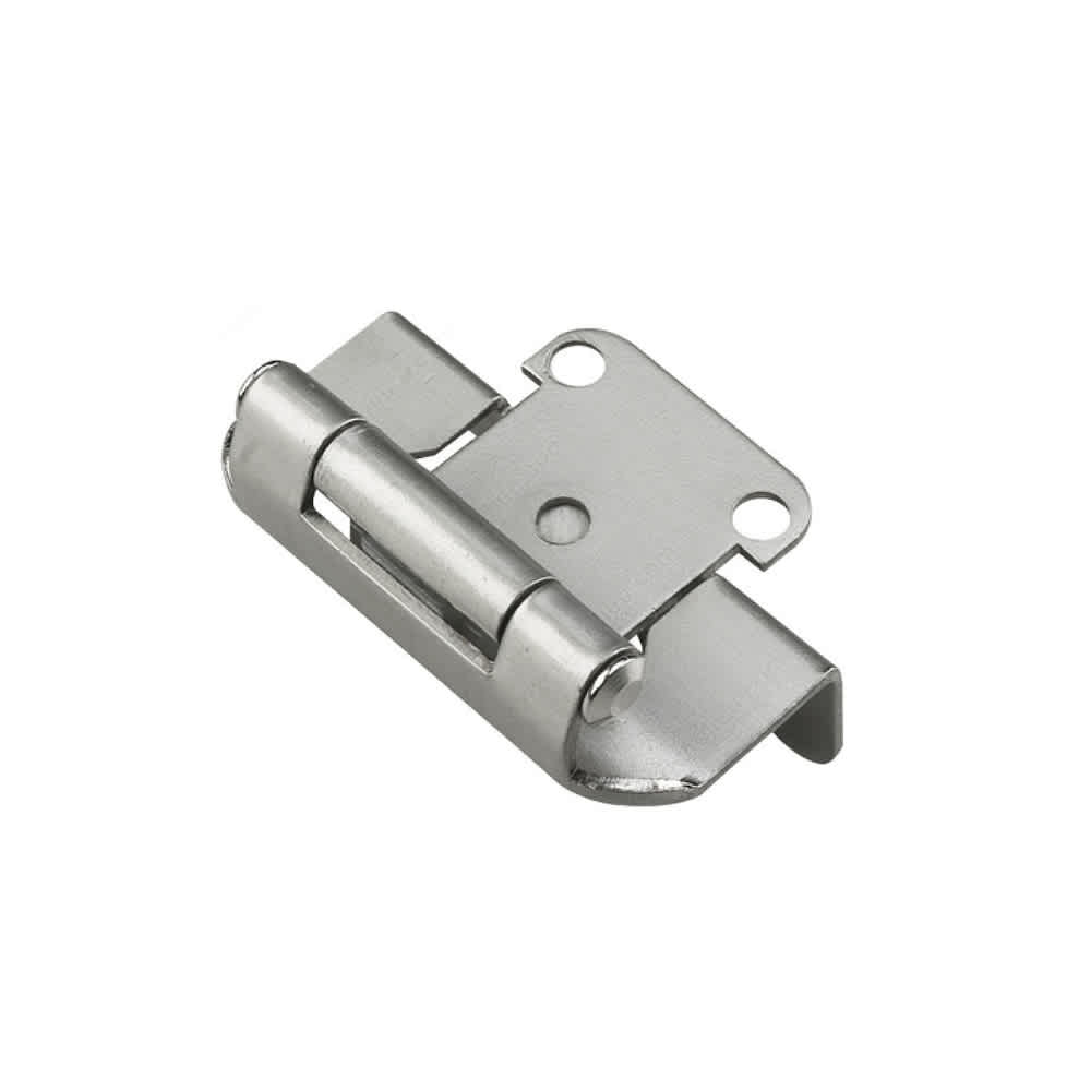 Charnières semi-dissimulées  à ressort nickel Pqt/2