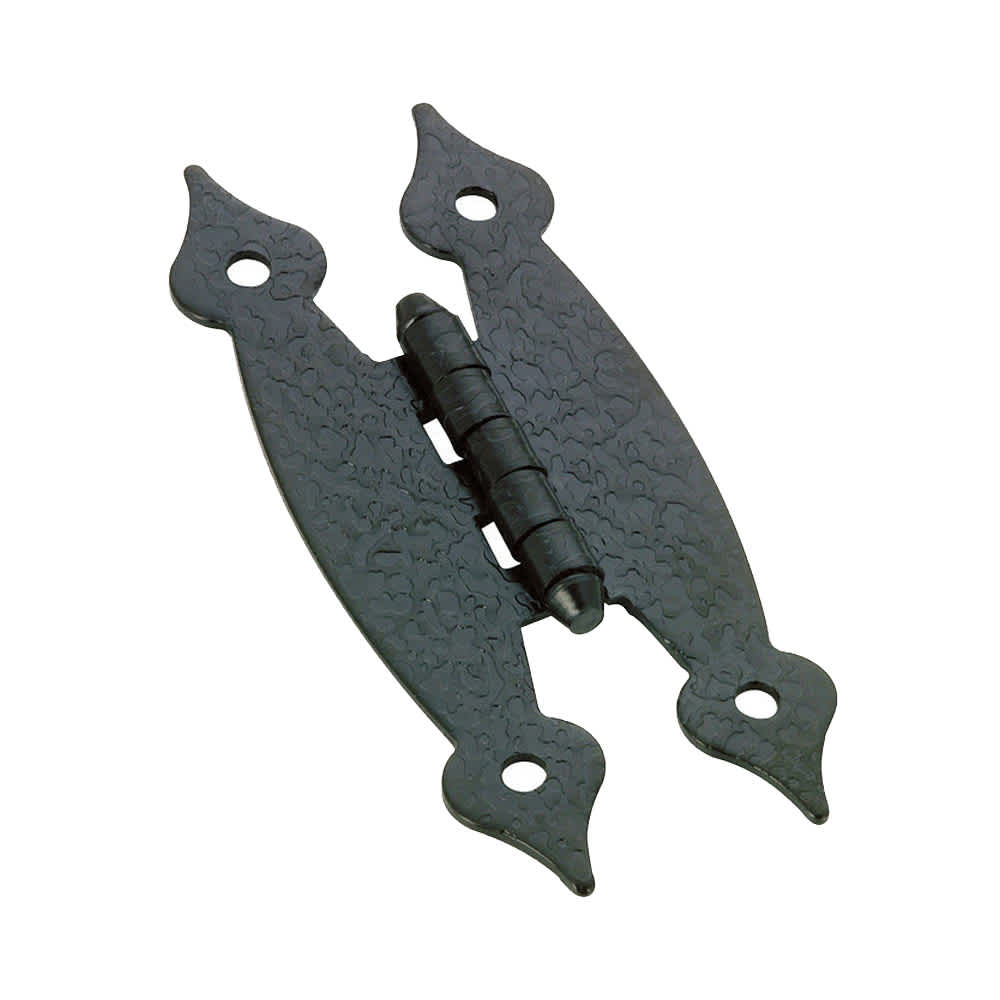 Charnière en H pour porte encastrée noire