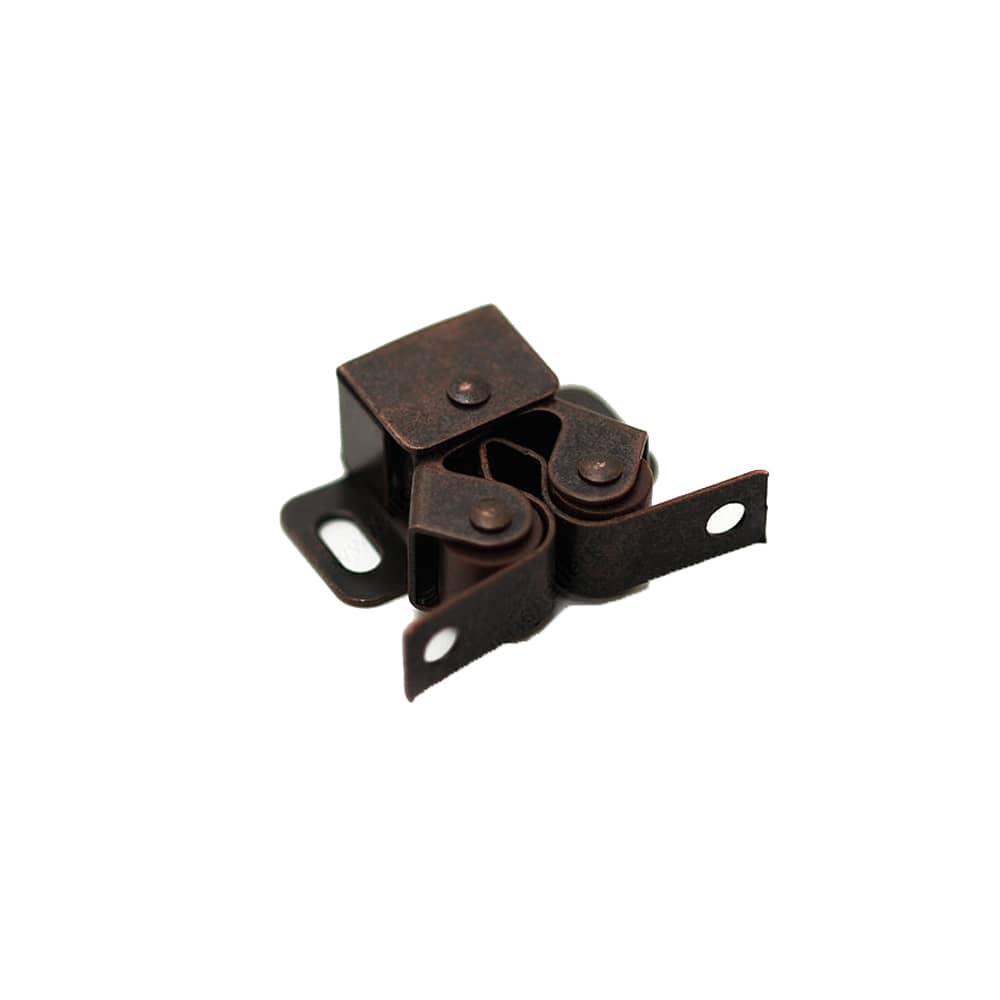 Loquet à rouleau double avec gâche losange cuivre antique