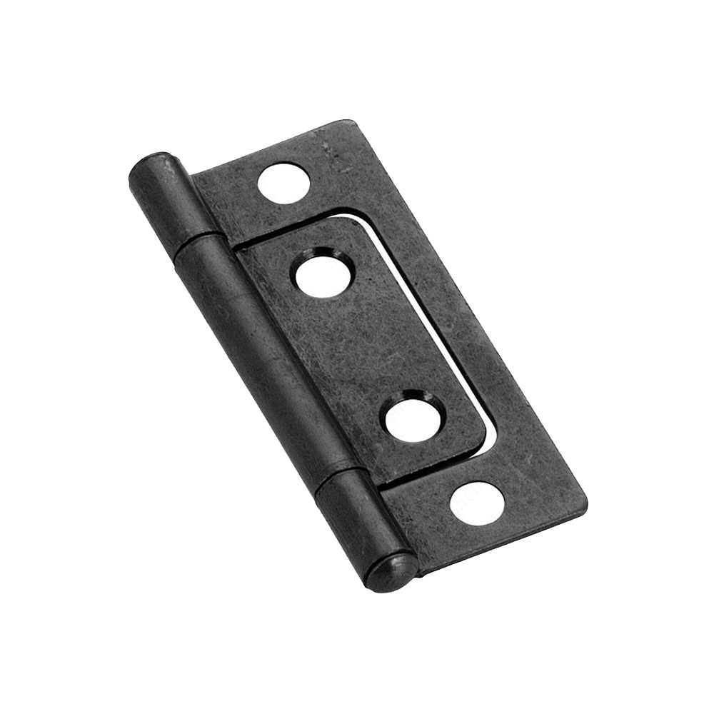 Charnières classiques pliantes sans mortaise noires Pqt/2