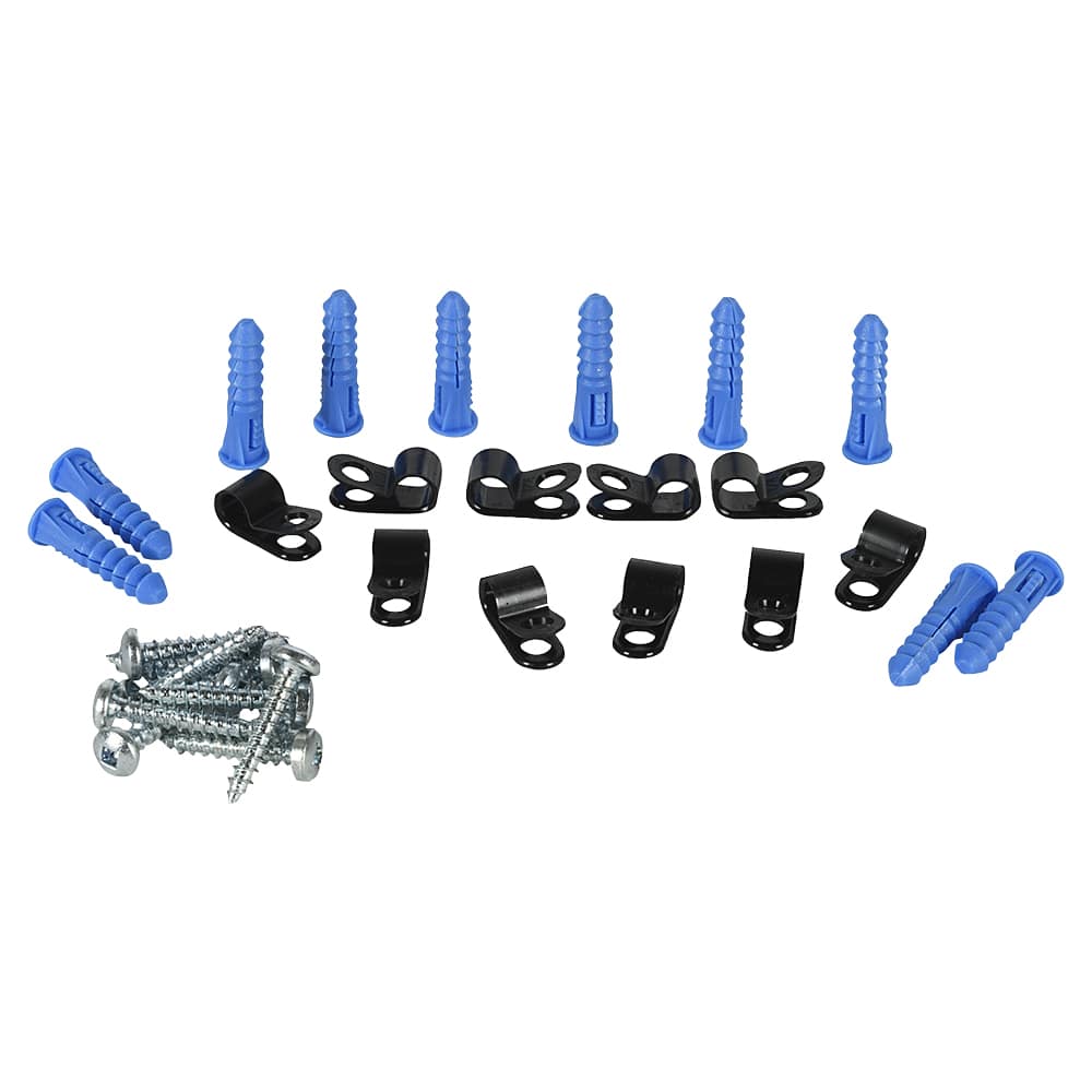 Crochets arrières et ancrages pour tablettes grillagées Pqt/10