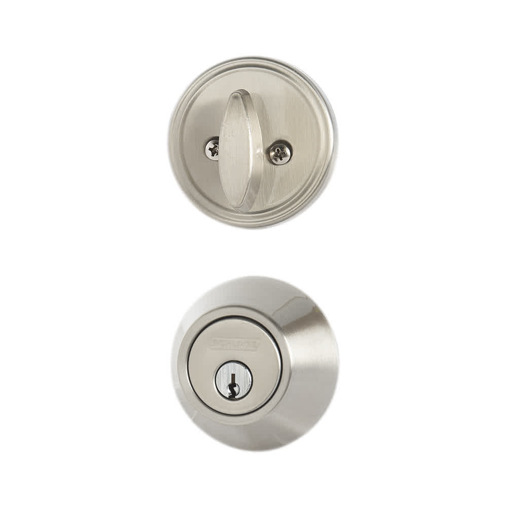 Serrure à pêne dormant simple nickel satiné