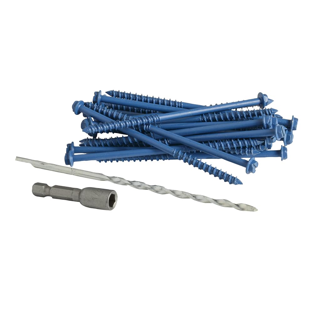 Vis à béton 3/16 po x 2 3/4 po T.H. Pqt/100