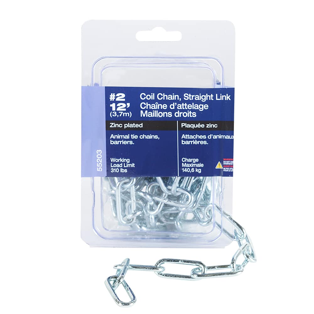 Straight Link Coil Chain n° 2 x 12 ft.