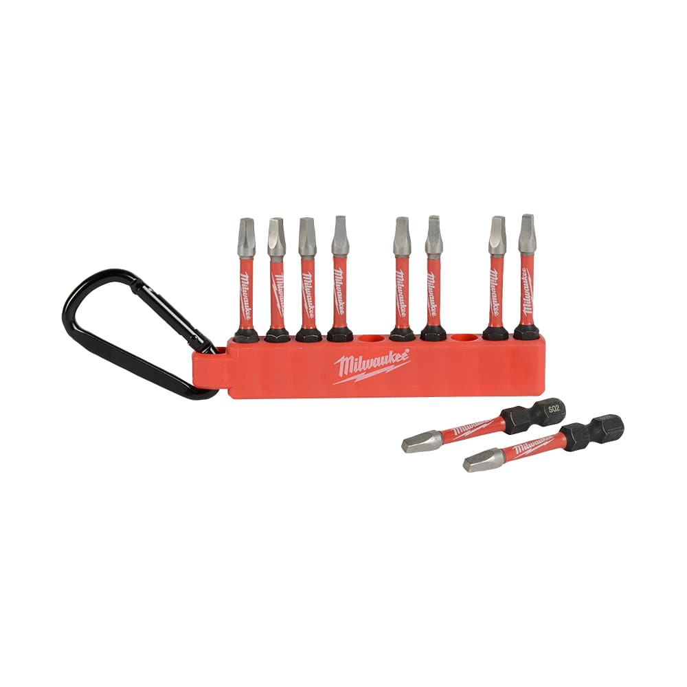MILWAUKEE 10-Pc Shockwave Bit Set 2 in. Square
