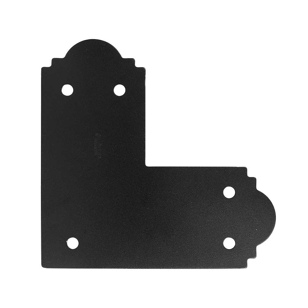 Ferrure noire en L pour 6 po x 6 po