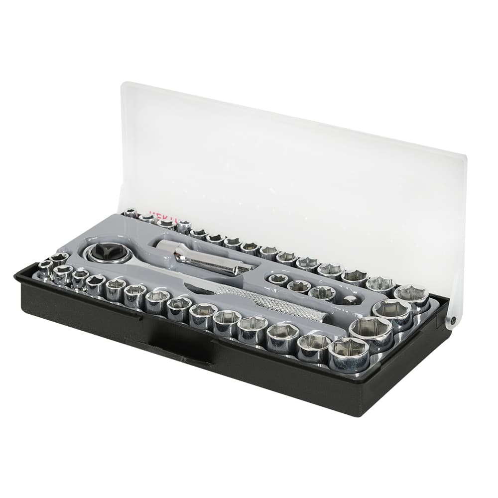 Jeu de 40 douilles SAE et métriques NEKTRA