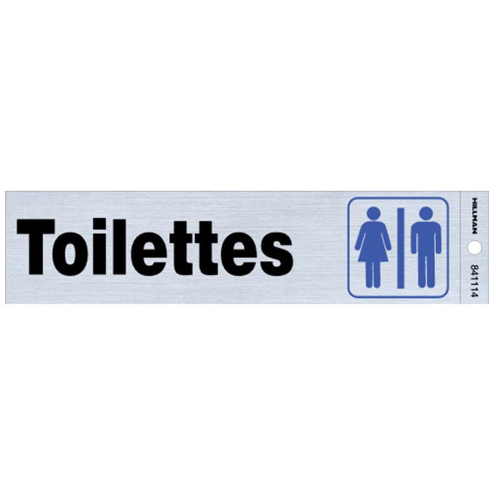 Toilettes Adesive Sticker 2 in. x 8 in.