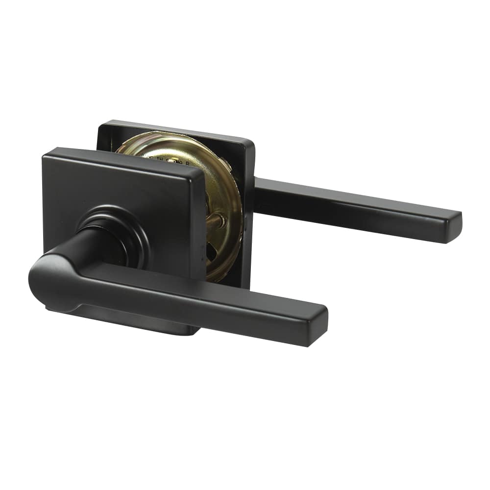 Poignée de porte de passage bec-de-cane  Daylon noire