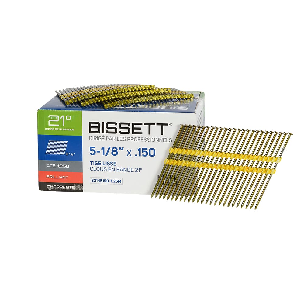 Clous de revêtement 5 1/8 po 21° Pqt/1 250