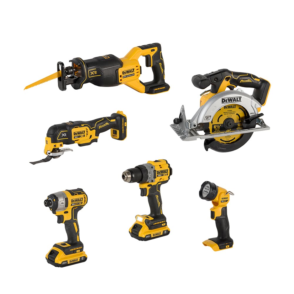DEWALT 6 Tools 20 V MAX Cordless Combo Set