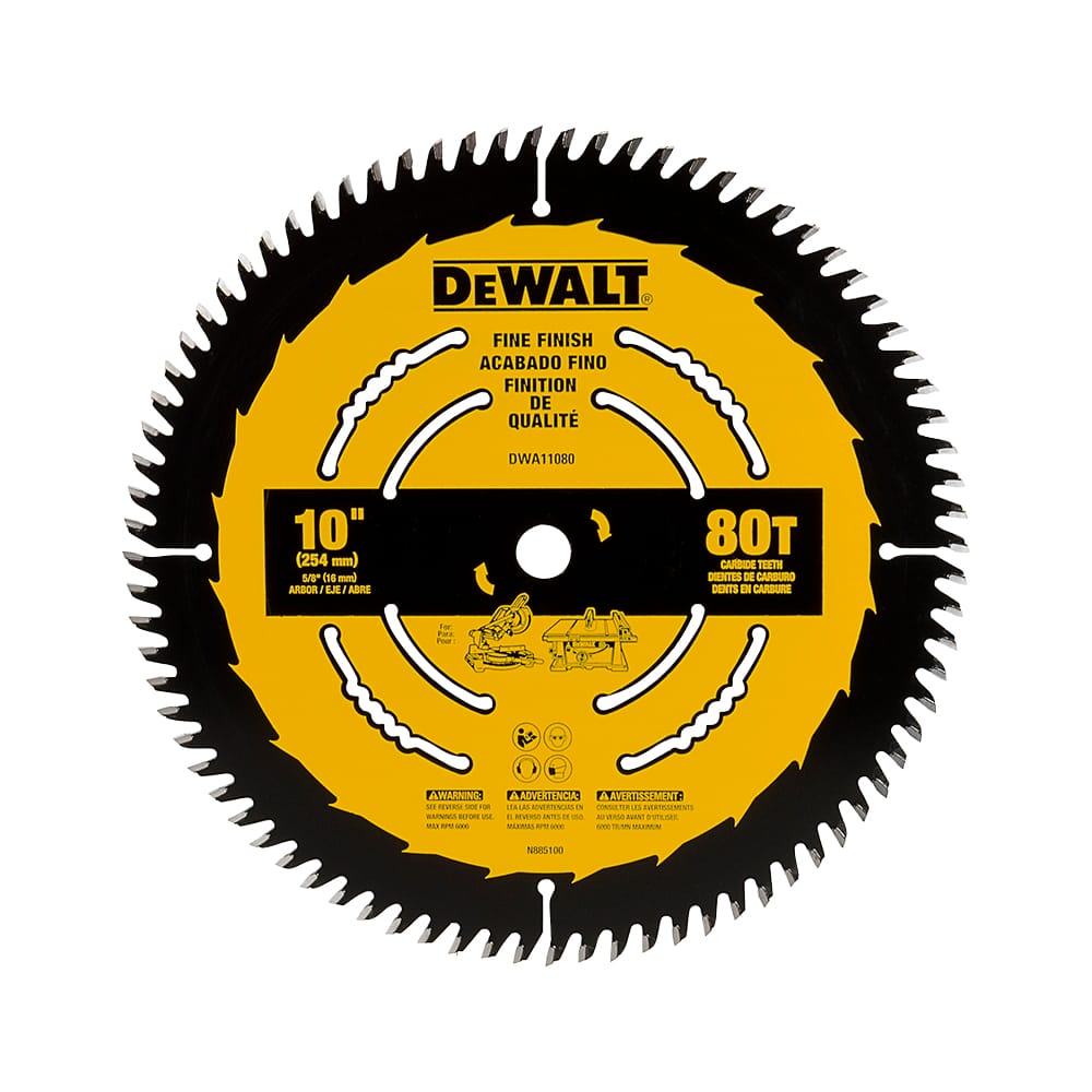DEWALT Finishing Circular Saw Blade 10 in. 80 Teeth