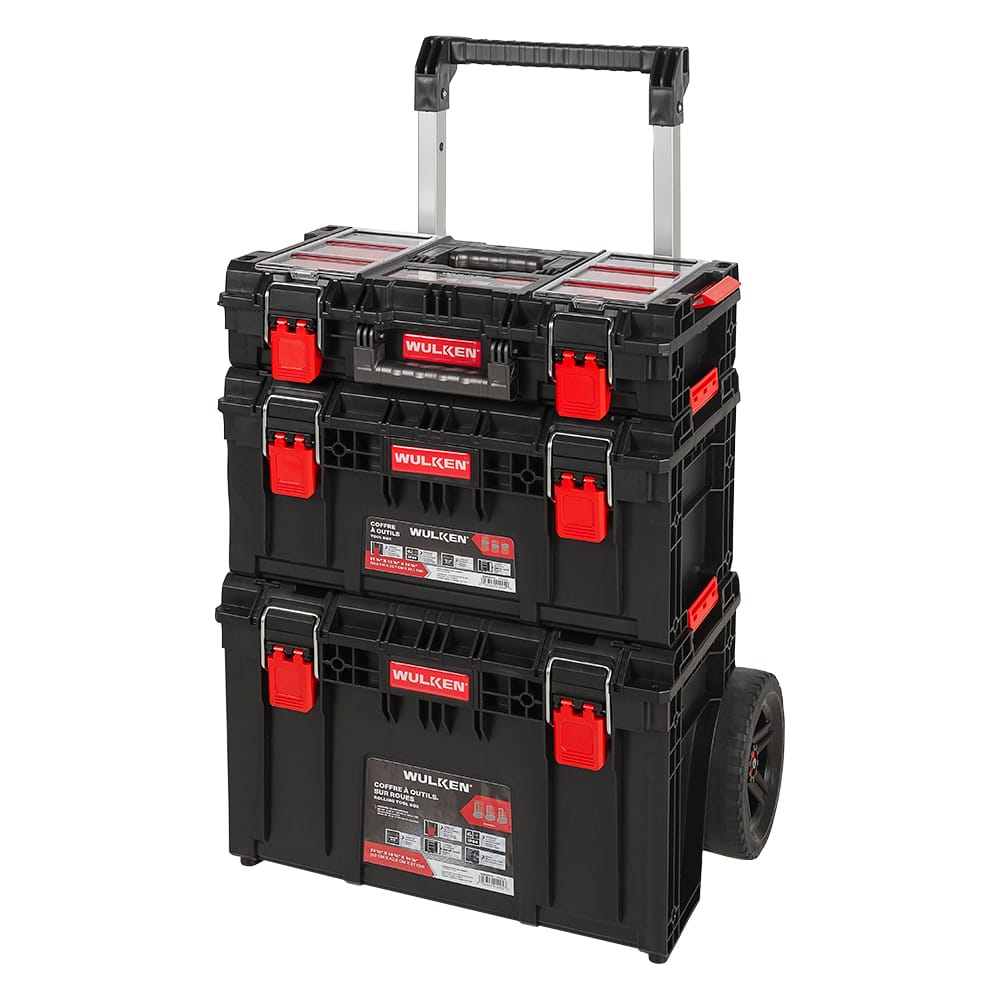 Ensemble de 3 coffres à outils sur roues WULKEN