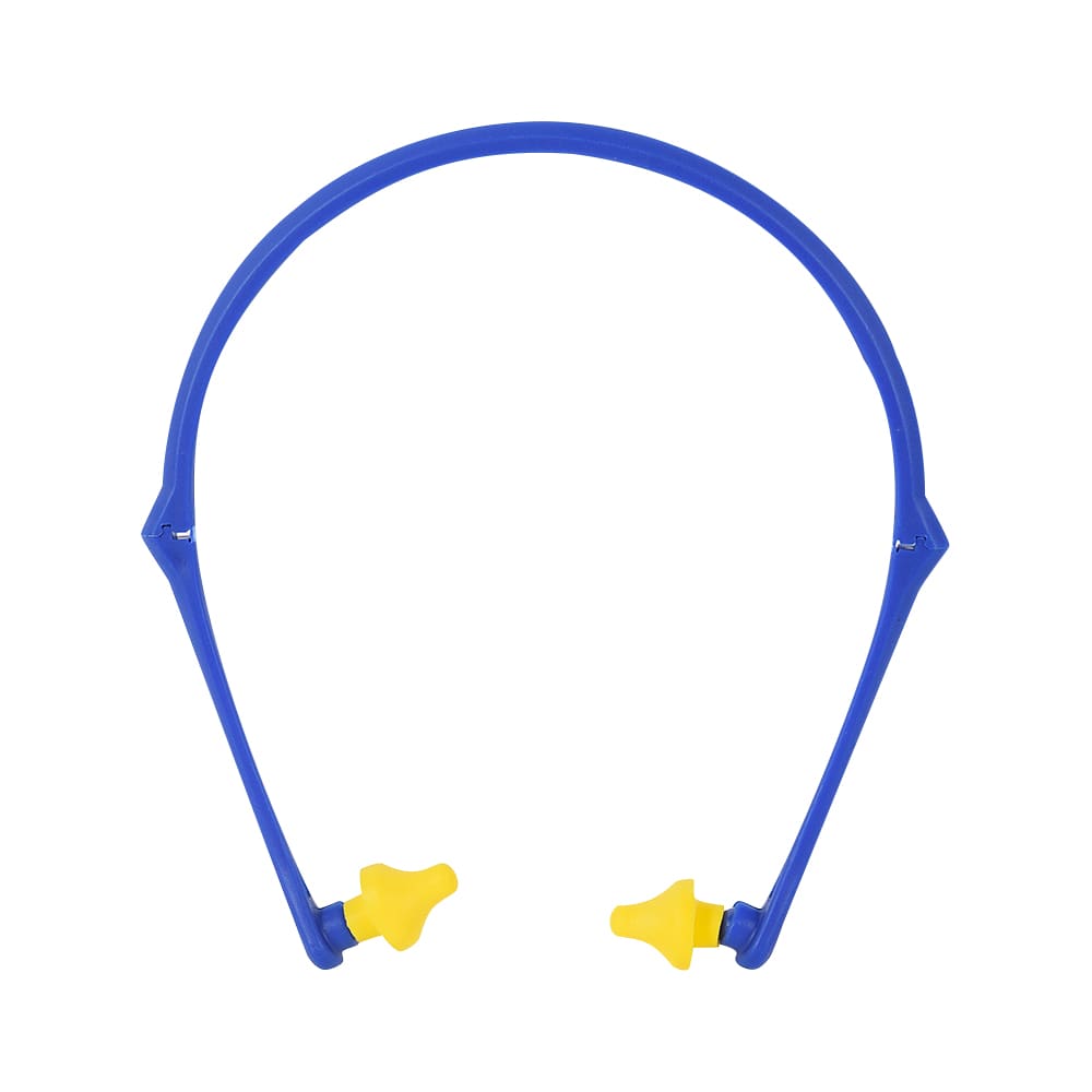 Ear Plugs Linked with Folding Head Fastener