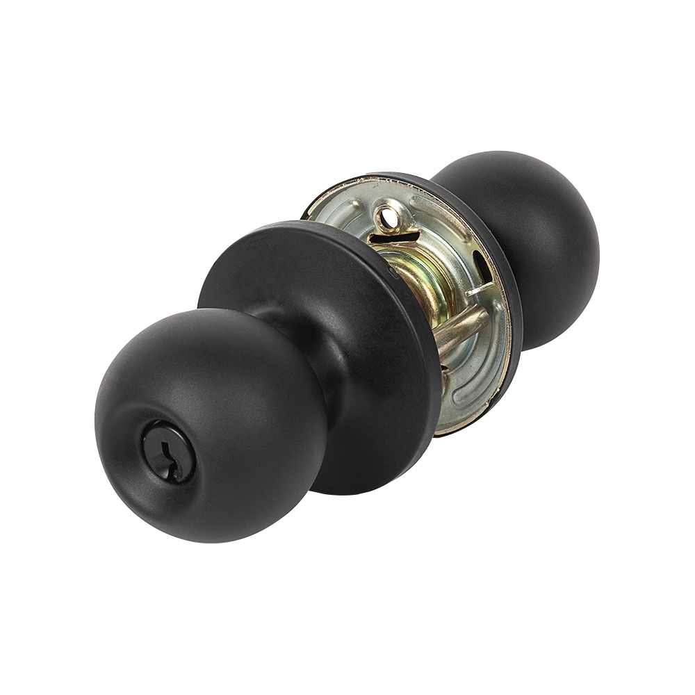 Poignée de porte d'entrée à clé Regina noire