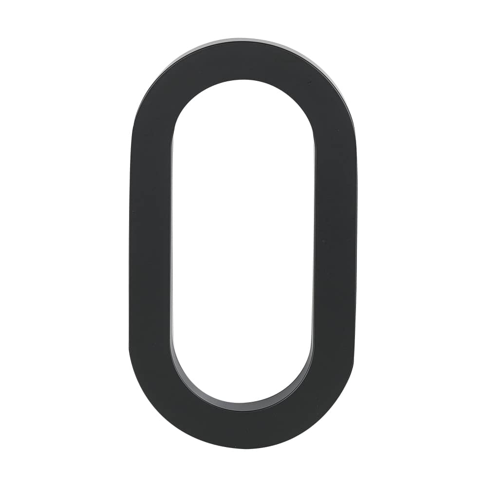 Chiffre 0 Elite en fonte d'aluminium noir 10 po