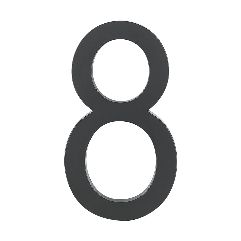 Elite Number 8 Cast Aluminum Black 10 in.