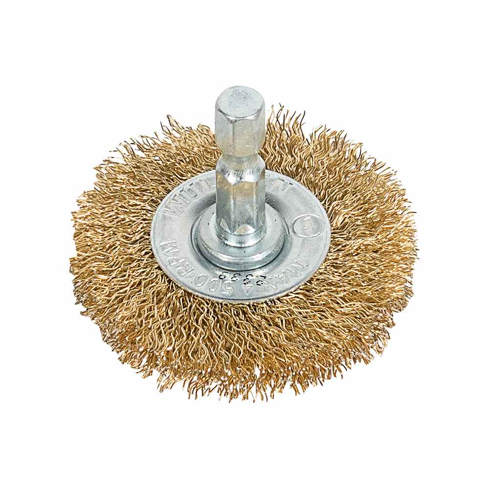 Brosses à fils crêpés pour perceuses WULKEN