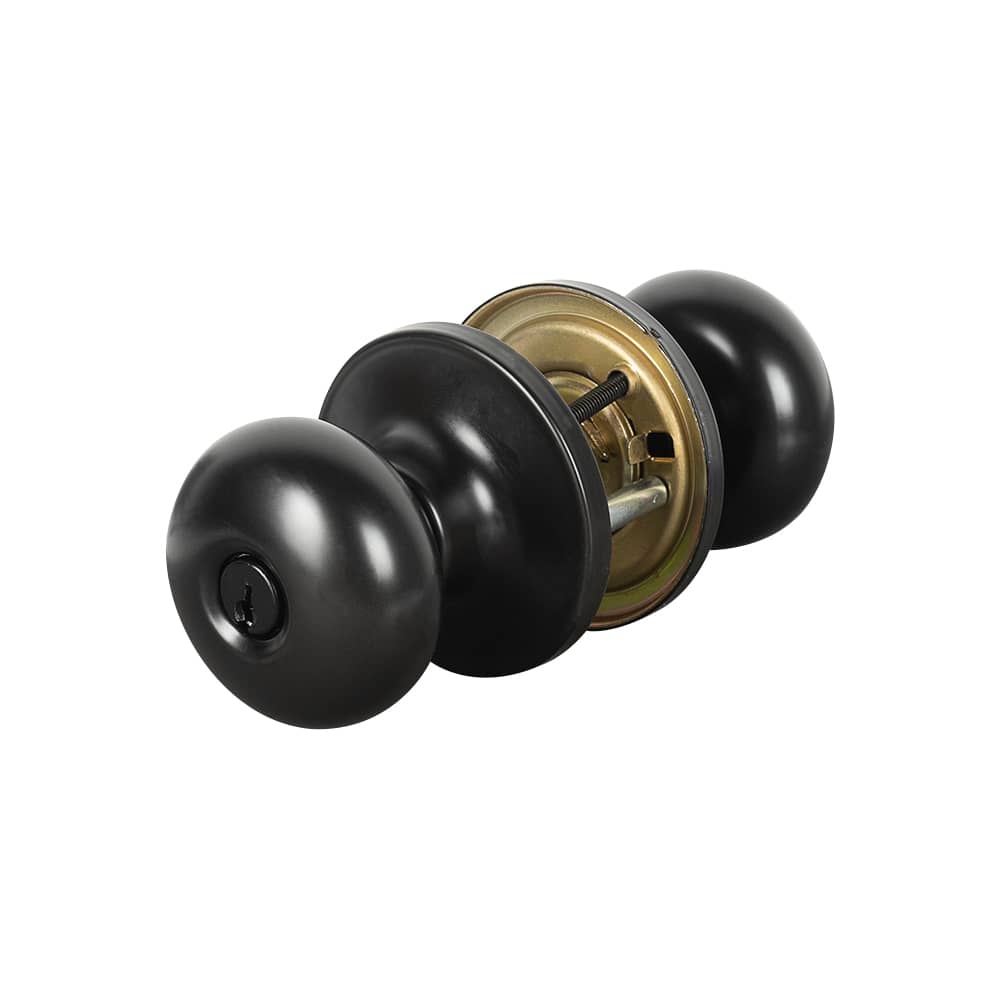 Poignée de porte d'entrée à clé Stratus noire