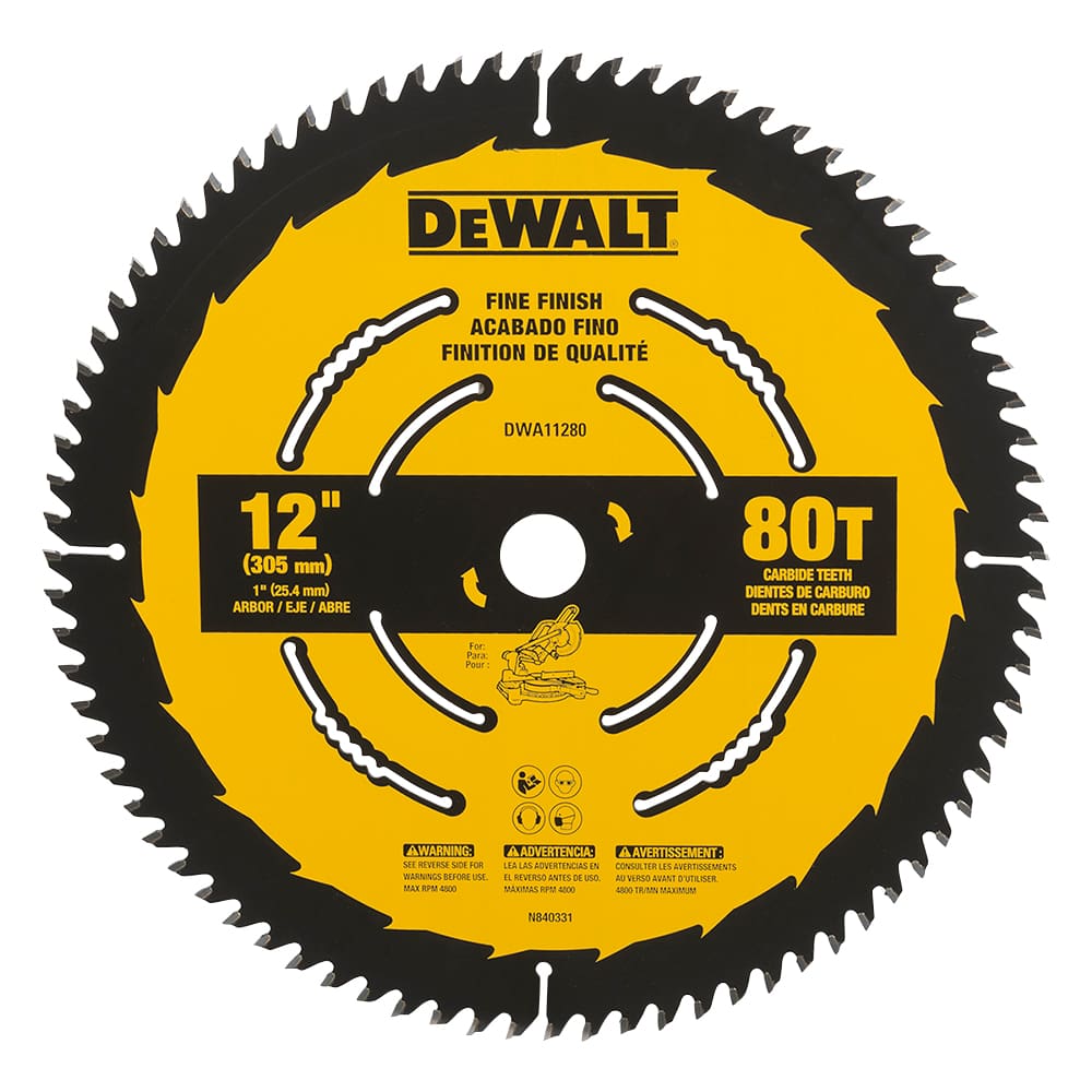 DEWALT Finishing Circular Saw Blade 12 in. 80 Teeth