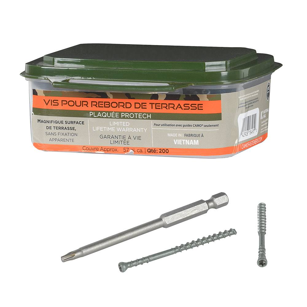 Vis pour terrasses Camo 2 3/8 po n° 7 Pqt/200