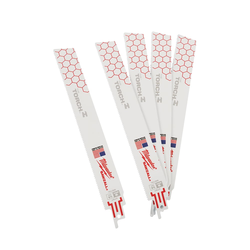 Lames de scie alternative 9 po 14 dents Pqt/5 MILWAUKEE