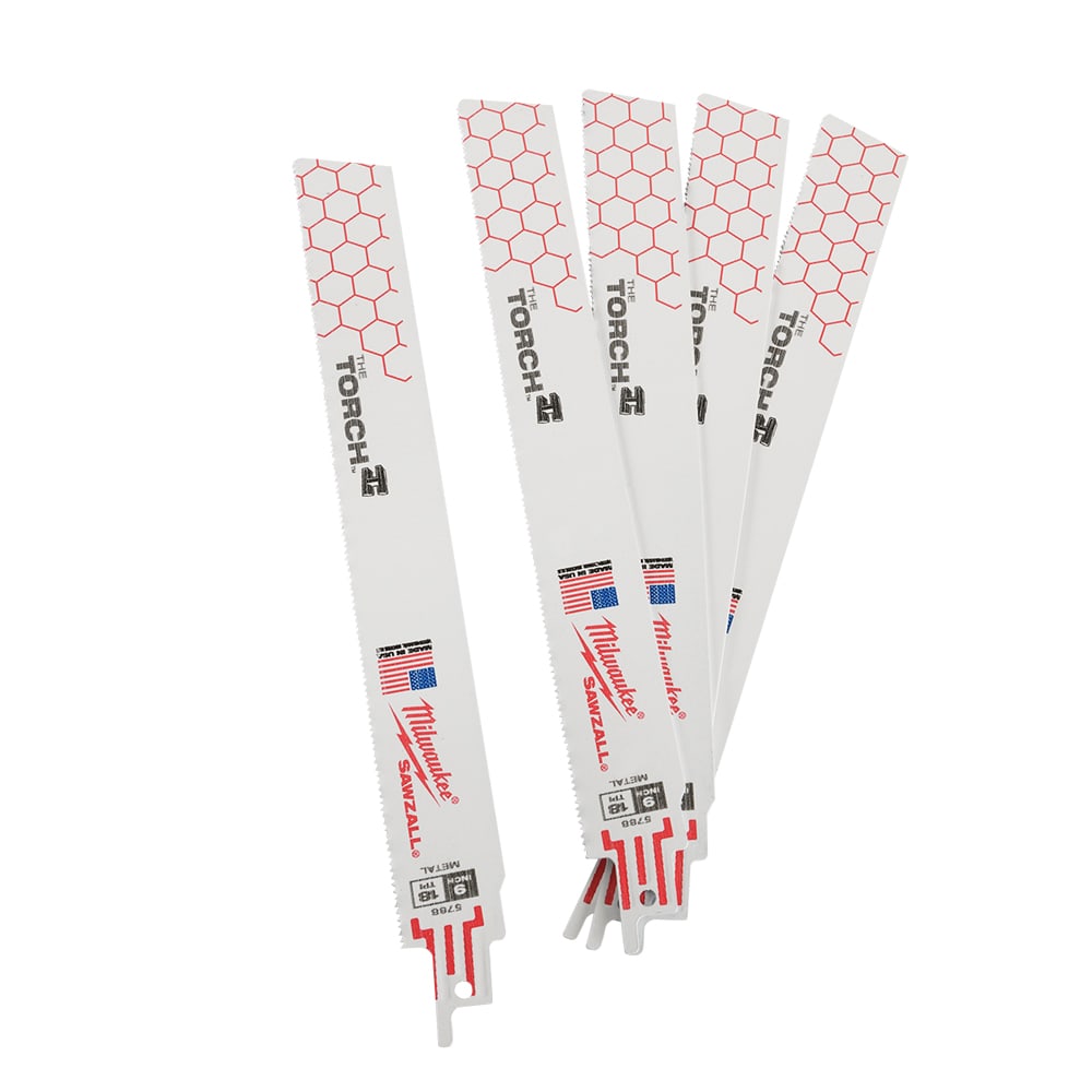 Lames de scie alternative 9 po 18 dents Pqt/5 MILWAUKEE