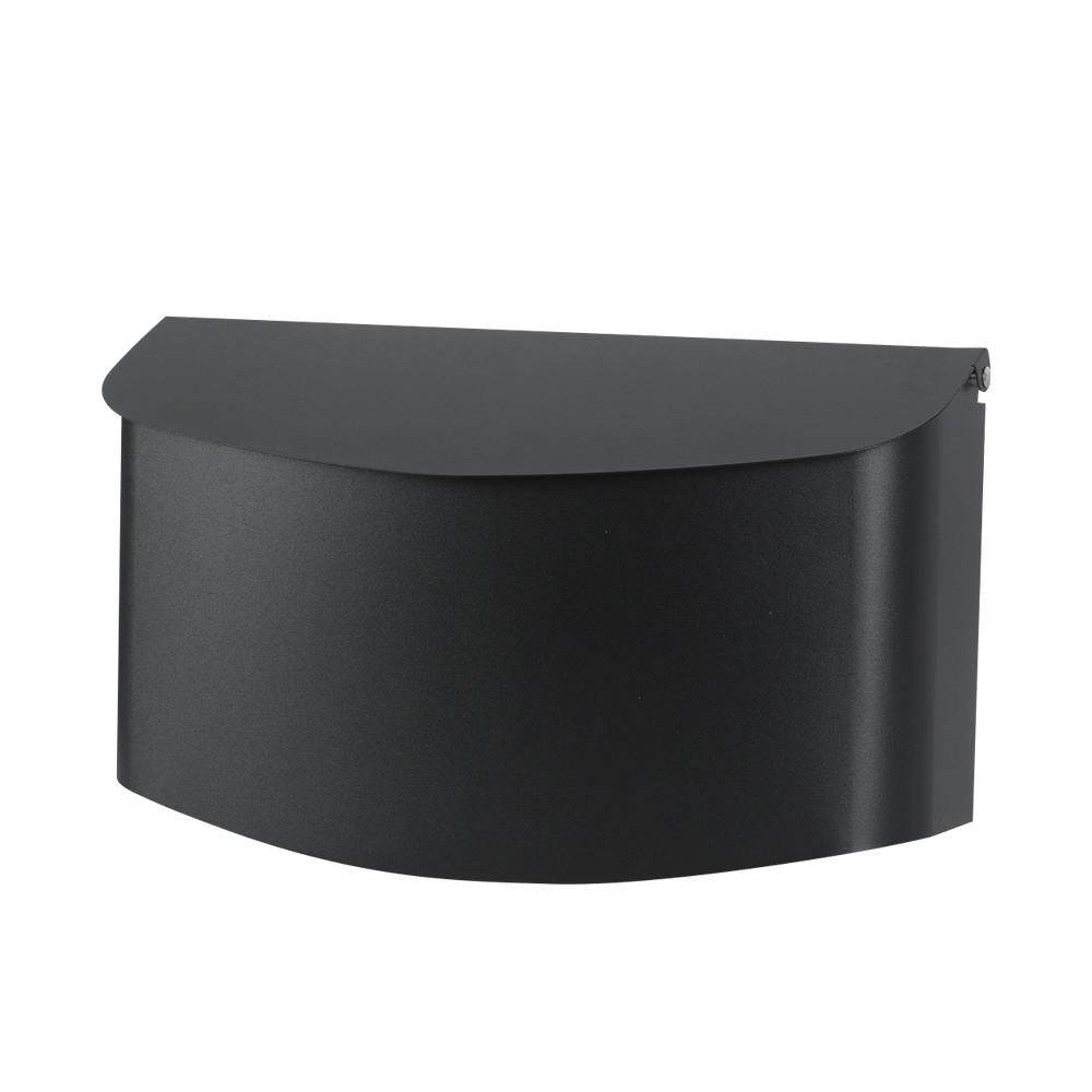 Galvanized Steel Contemporary Mailbox Black