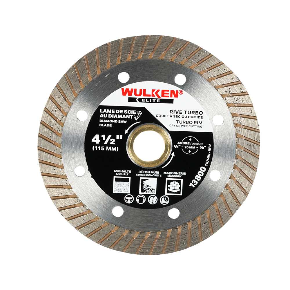 Lame au diamant 4 1/2 po à rive turbo WULKEN ELITE