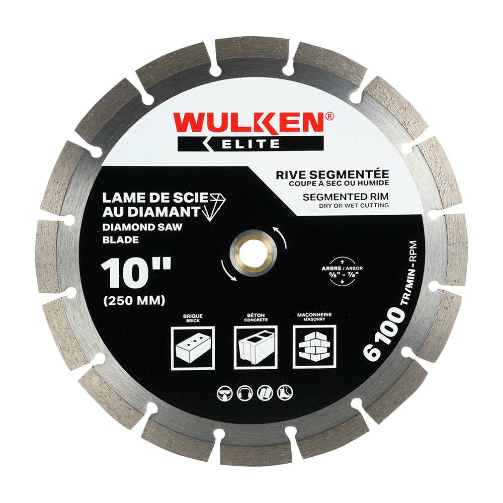 Lame au diamant 10 po à rive segmentée WULKEN ELITE