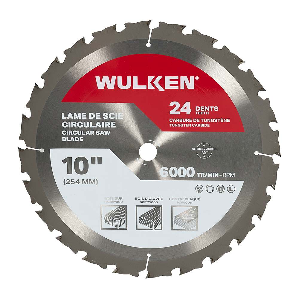 WULKEN Framing Circular Saw Blade 10 in. 24 Teeth