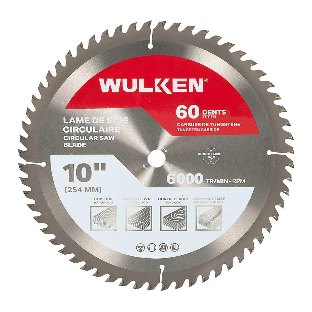WULKEN Finishing Circular Saw Blade 10 in. 60 Teeth