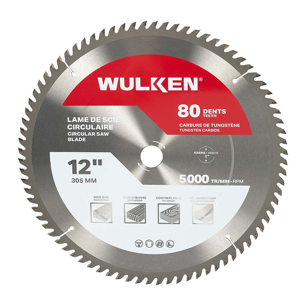 WULKEN Finishing Circular Saw Blade 12 in. 80 Teeth