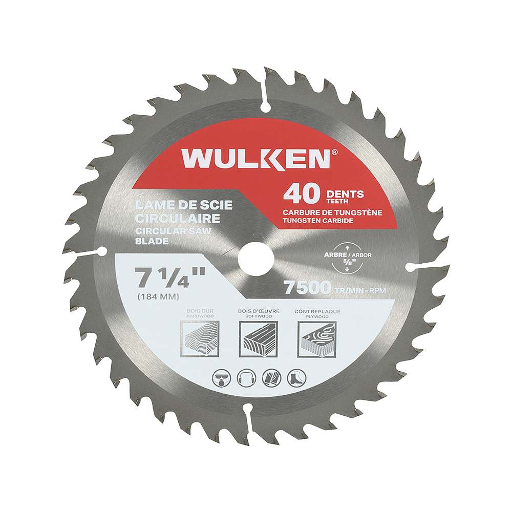 WULKEN Framing Circular Saw Blade 7 1/4 in. 40 Teeth