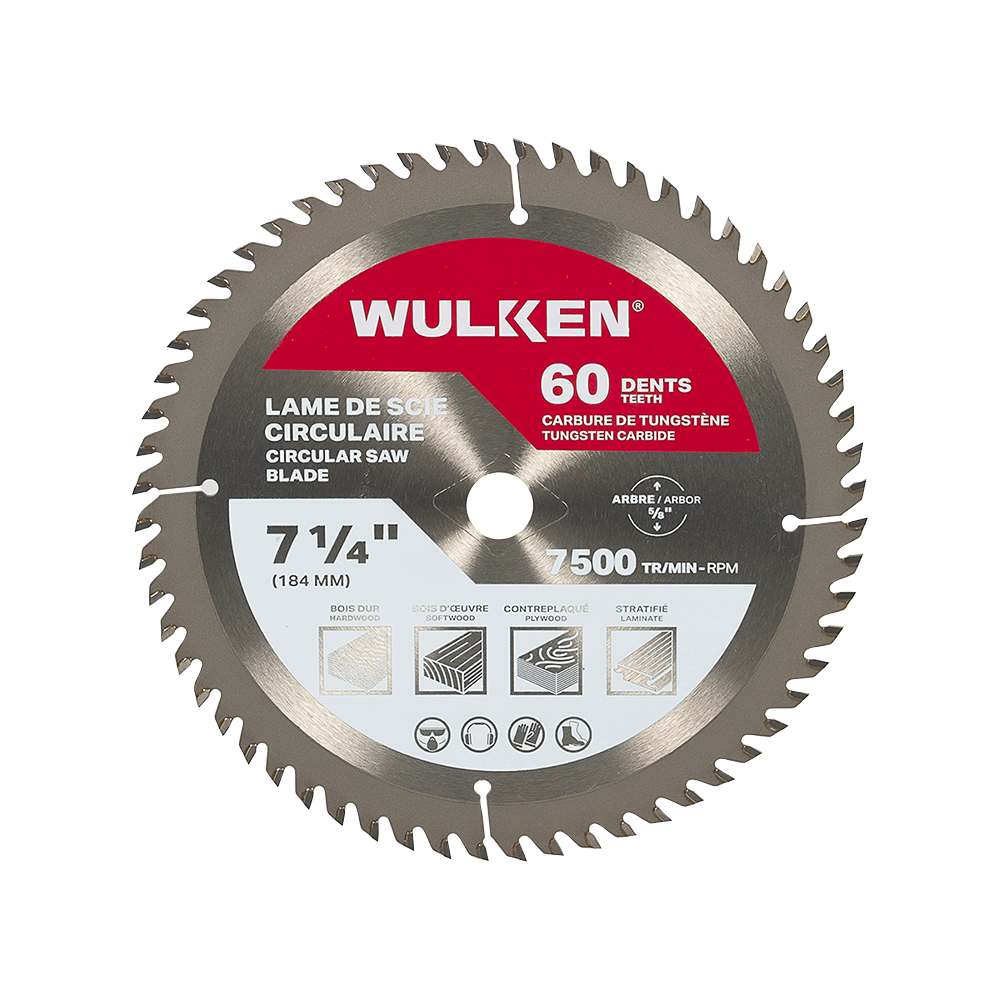 WULKEN Finishing Circular Saw Blade 7 1/4 in. 60 Teeth