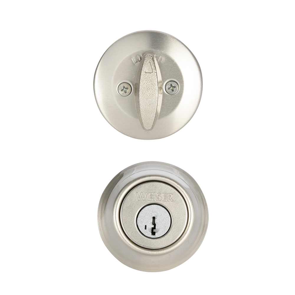 Serrure à pêne dormant simple Elements nickel satiné