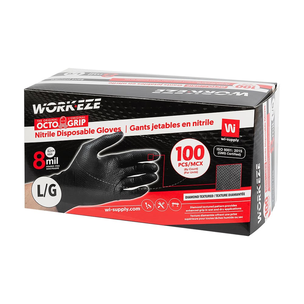 Gants jetables en nitrile grand Pqt/100