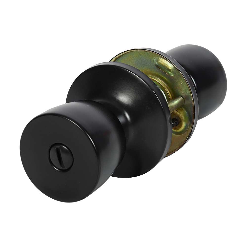 Poignée bouton plat pour porte de salle de bains noir mat KËYSTROM