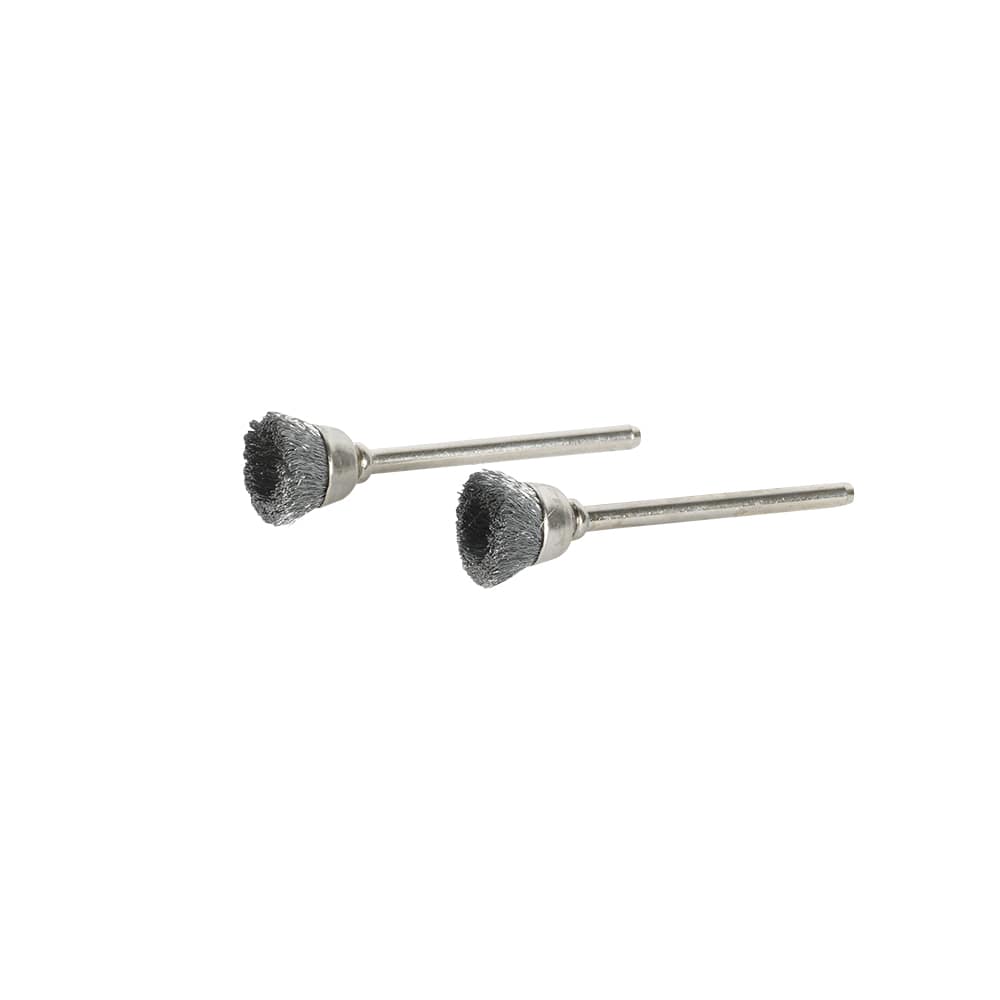 Carbon Steel Cone shaped Brushes 1/2 in. for Rotary Tool Pkg/2