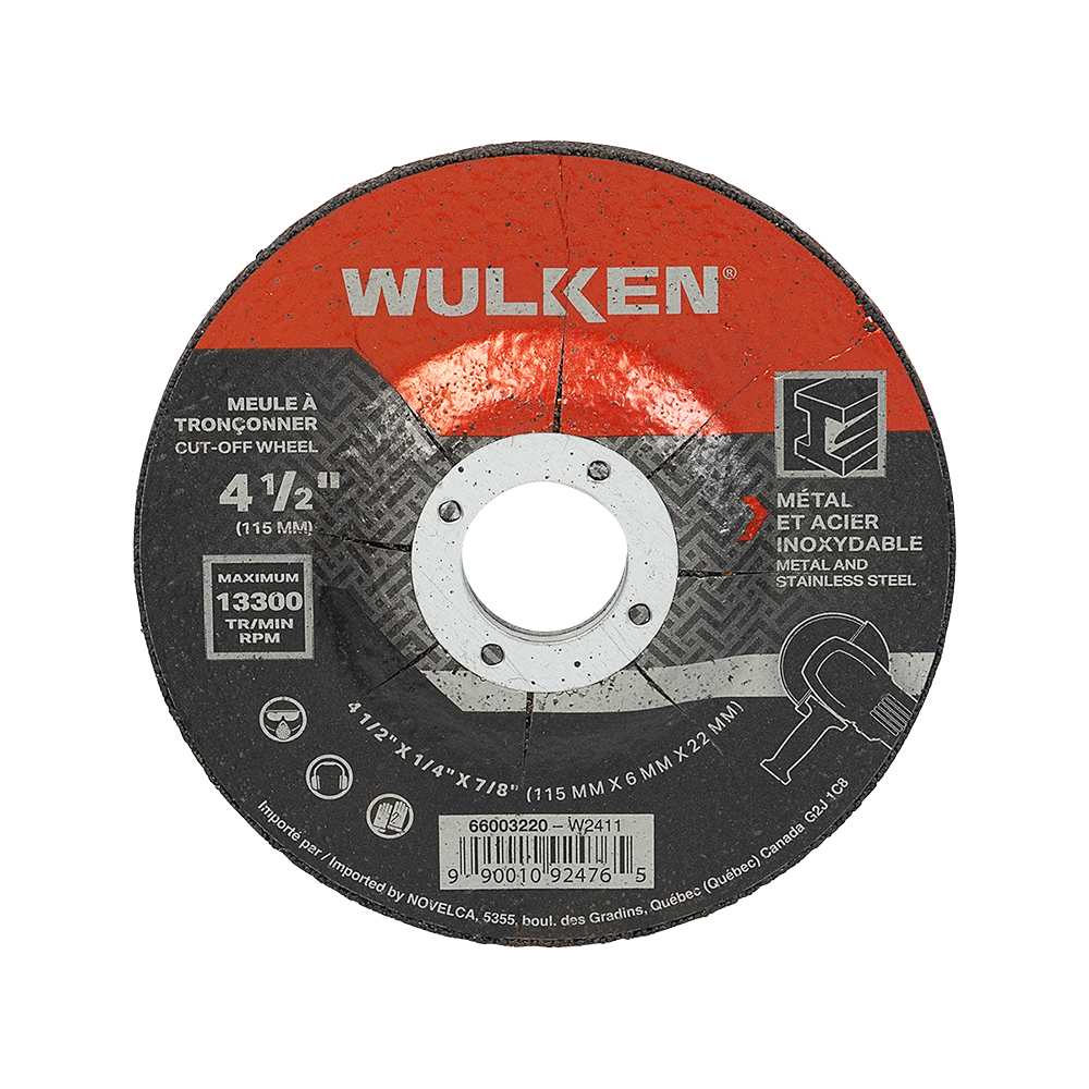 Disque de coupe pour rectifieuse 4 1/2 po WULKEN