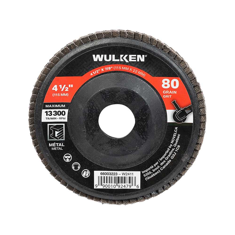 WULKEN Flap Disc 80 Grit for 4 1/2 in. Grinder